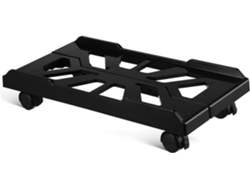 Soporte Ajustable Para Torre De Pc De Abs Negro Con Ruedas Con Bloqueo, Carro Móvil De Suelo