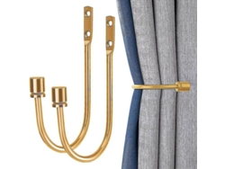 2026-2 Brazos De Retención De Cortinas De Metal Montados En Pared Diseño U Para Cortinas Ligeras/medias/pesadas Sin Cintas