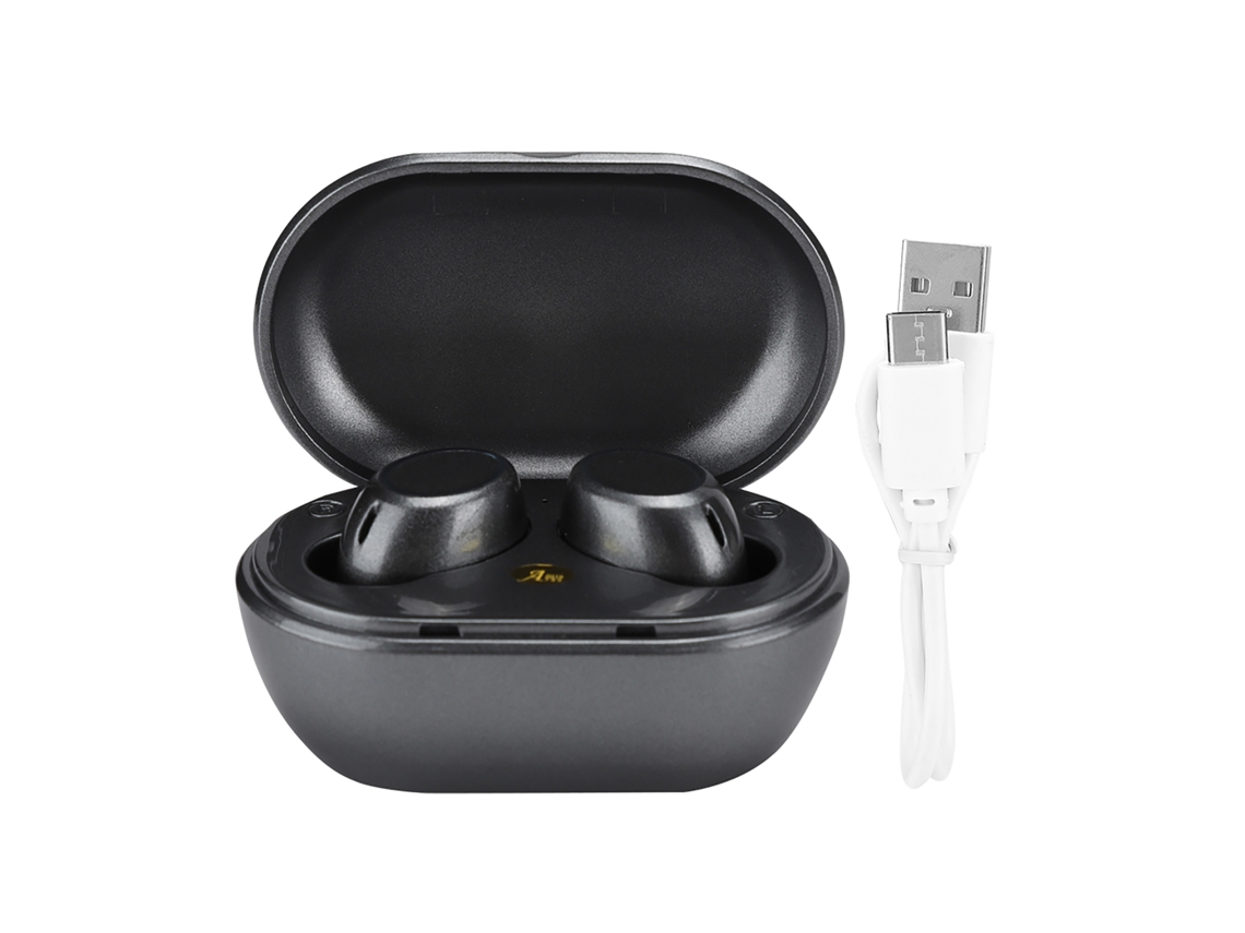 Auriculares Inalámbricos Bluetooth Tws Con Carga Type C Cnc Gris Titanio