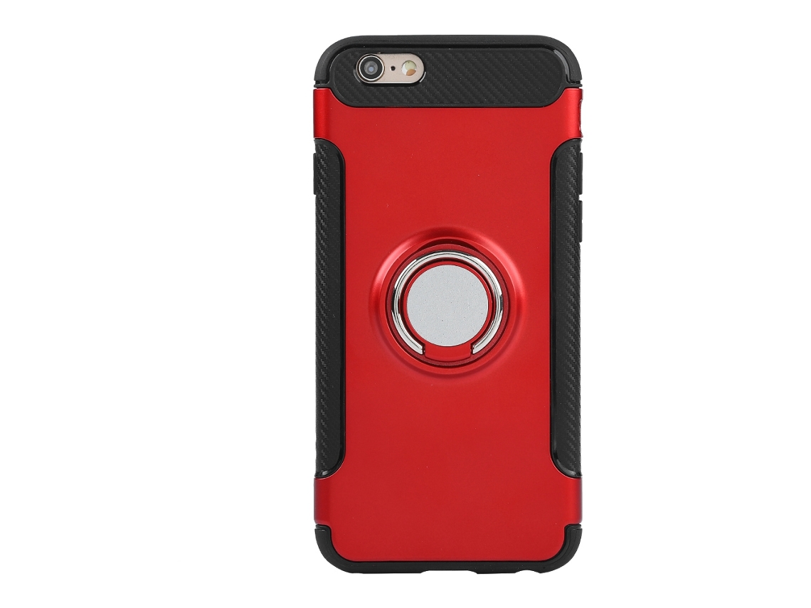 Caja Protectora (soporte Para Coche De Silicona De Cobertura Total Resistente A Impactos) Para Iphone6/6s Plus Rojo