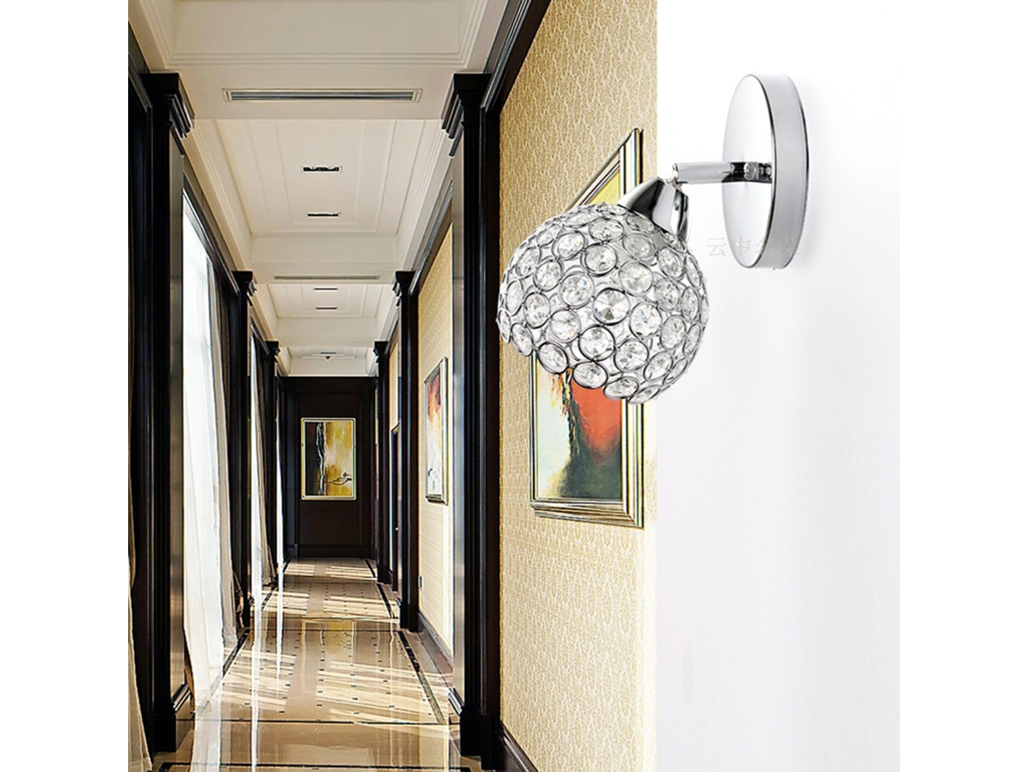 2026-aplique De Pared Moderna De Cristal Con Bombilla Led G9 Para Dormitorio Comedor Pasillo Lampara De Pared Redonda