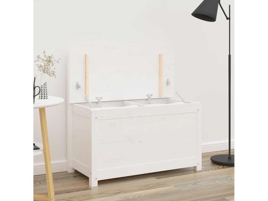 Lovely Home Banco 80X41X77 Cm Madera de Pino Maciza Blanco