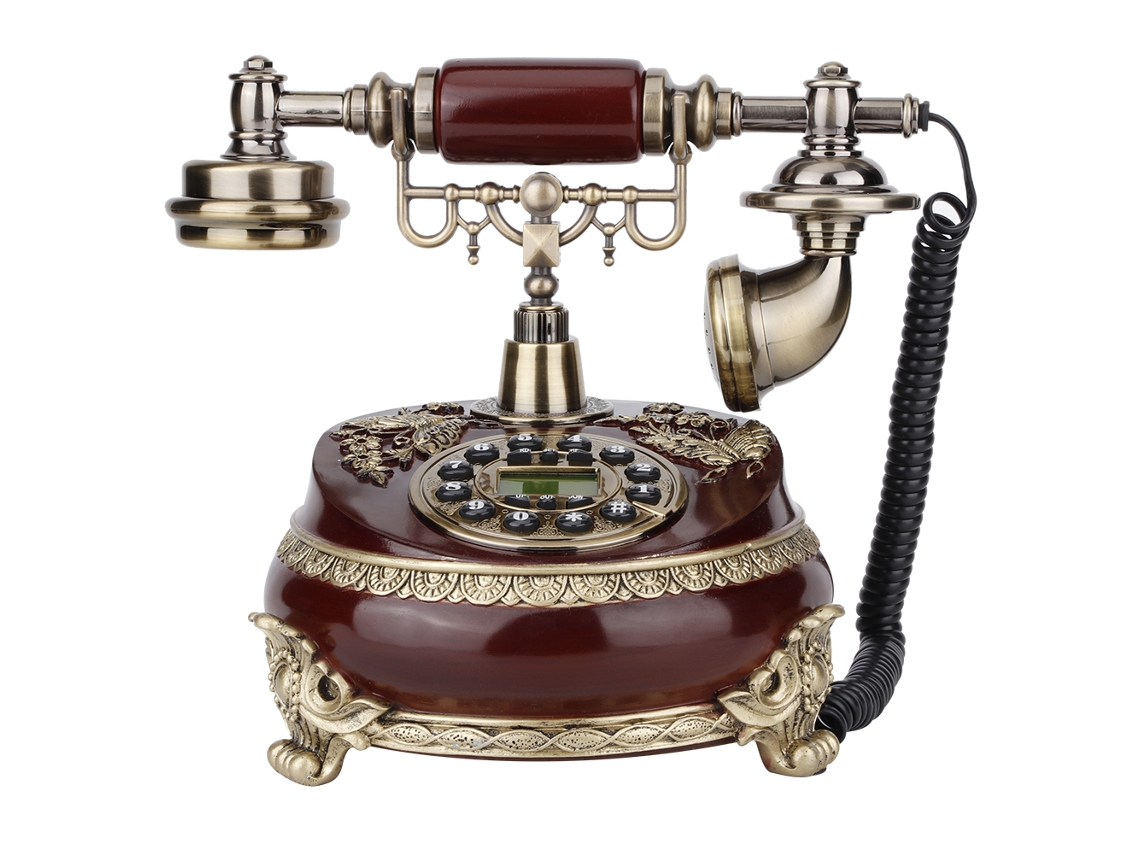 Teléfono de identificación vintage con pantalla para decoración del hogar, la oficina y el hotel.