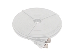 Cable De Red Gigabit Cat6 De 20 M Y 1000 Mbps Con Conector Rj45 Para Routers Y Portátiles - Blanco
