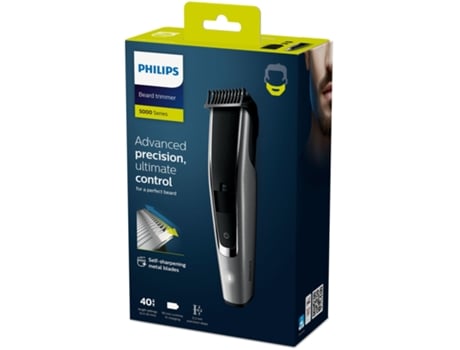 Recortadora de barba Philips Beardtrimmer Series 5000 con ajustes de precisión de 0,2 mm