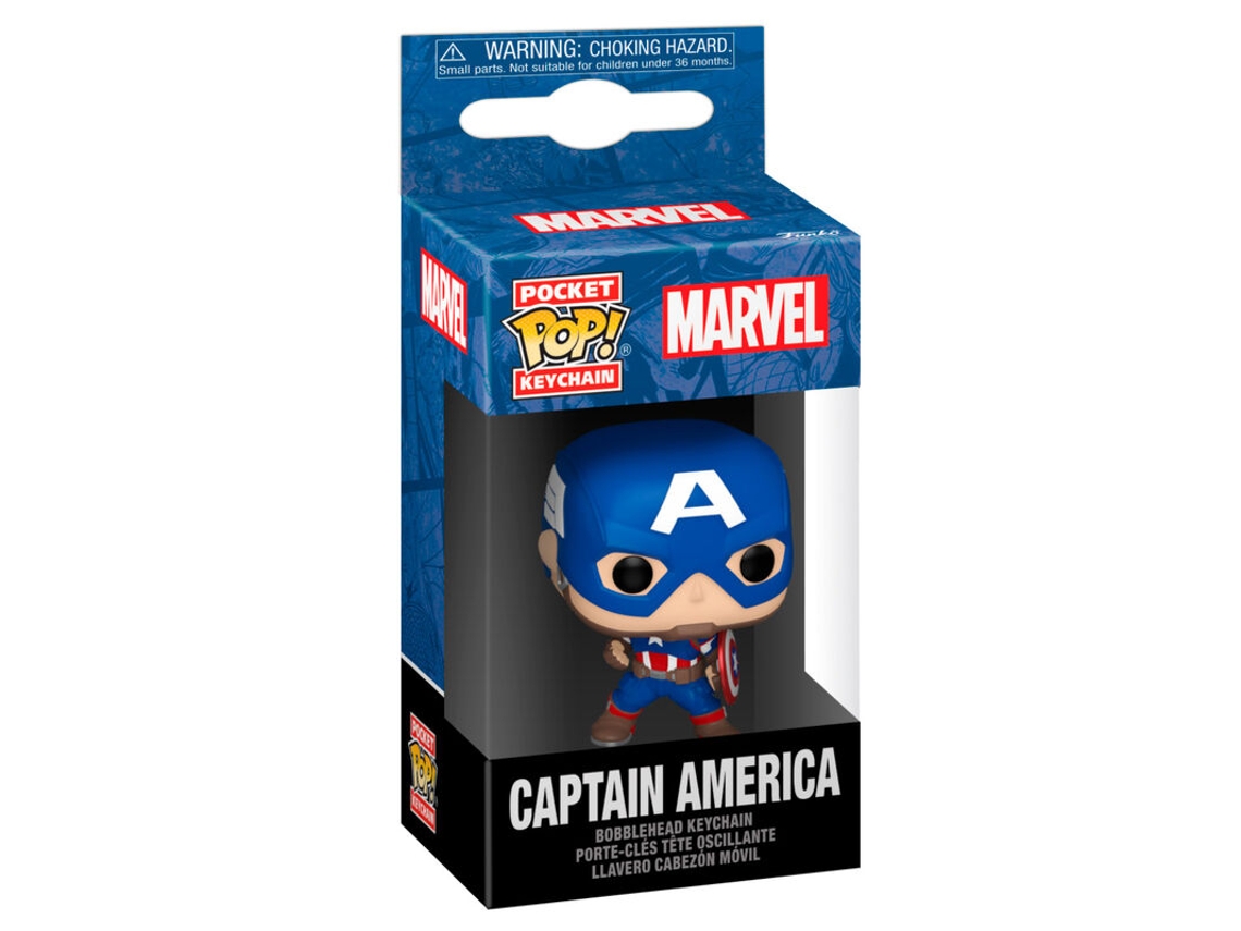 Llavero de bolsillo Pop Classics del Capitán América de Marvel B.active