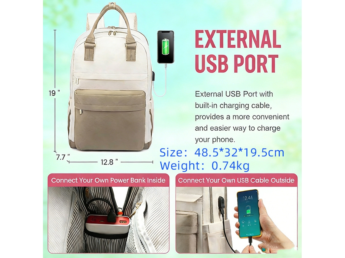 Mochila Cabine Digitallab branca (48,5x32x19,5cm - 30l)