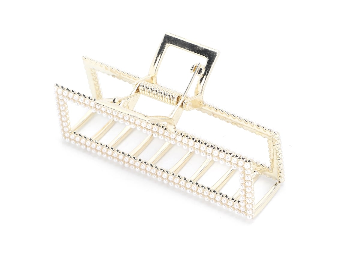 2026-Grampos de Cabelo de Couro Com Artificiais Pérolas Para Penteados Fixação Anti-derrapante Clips Acessórios Decorativos