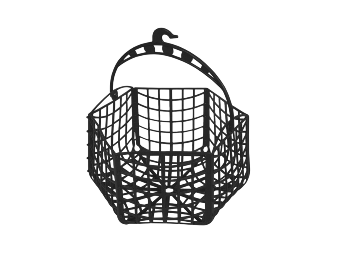 Cesta de plástico para pinzas de ropa Well Home de color negro Wellhome