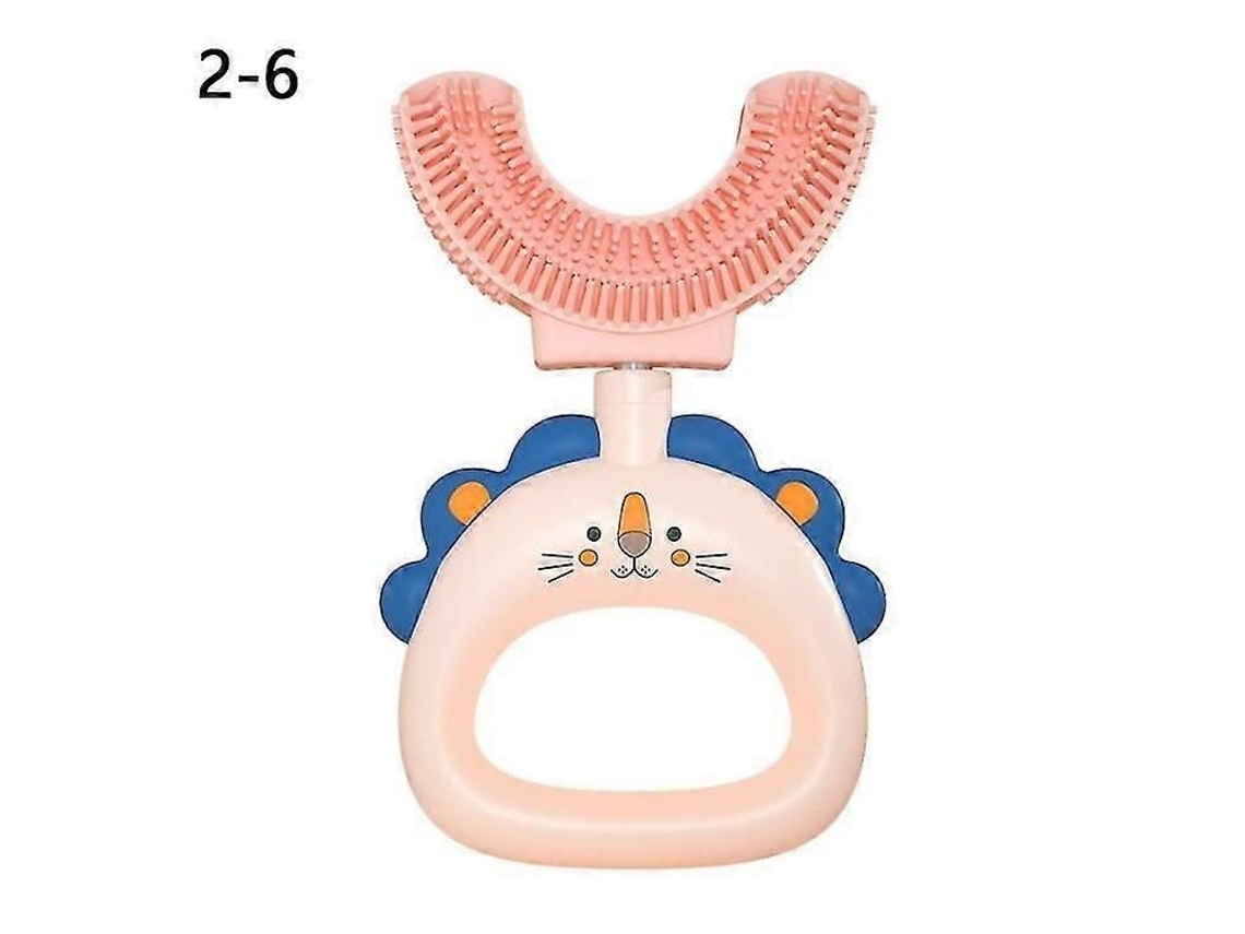 Cepillo de dientes infantil en forma de U con cabezal de silicona suave para limpiar los dientes de los niños pequeños (libre de BPA, sin registro N GOKOCO)