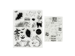2 Sellos Transparentes De Tpr Con Forma De Calabaza Y Perro Pastor Para Scrapbooking Y Tarjetas Diy.