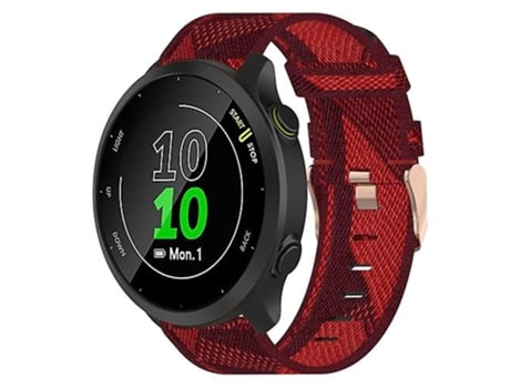 Correa De Reloj Inteligente Para Garmin Forerunner 55, Correa De Nailon Roja De 20Mm VENISYMLIS
