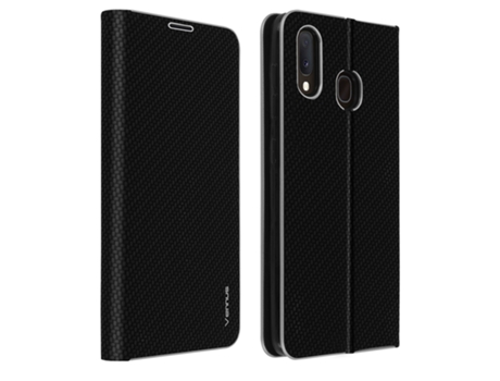 Funda con Soporte Samsung Galaxy A20e AVIZAR FOLIO-CARB-BK-A20E Negro