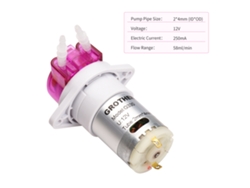 Minibomba dosificadora peristáltica autocebante de 12 V con tubo de silicona de 2 mm de diámetro interior x 4 mm de diámetro exterior para acuarios, laboratorios y análisis químicos.