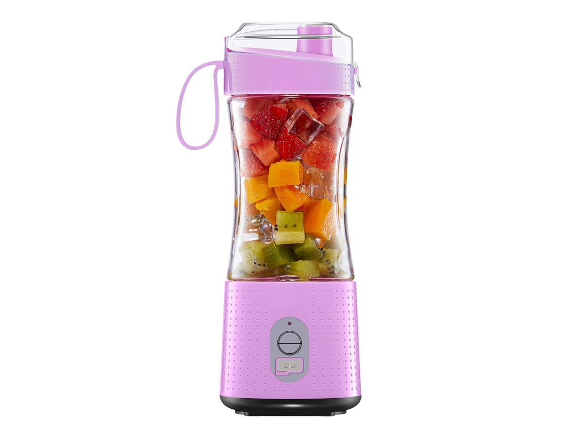 Licuadora portátil para batidos y licuados Exprimidor de frutas de tamaño único para viajes Vaso mezclador Gusshious Morado