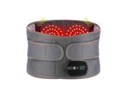 Cinturón de masaje térmico recargable con compresa caliente y controlador de terapia de luz roja GOKOCO