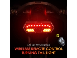Luz Trasera Para Bicicleta West Biking Con Intermitente Led, Alcance De 5 M, Control Remoto, Recargable Por Usb E Impermeable.