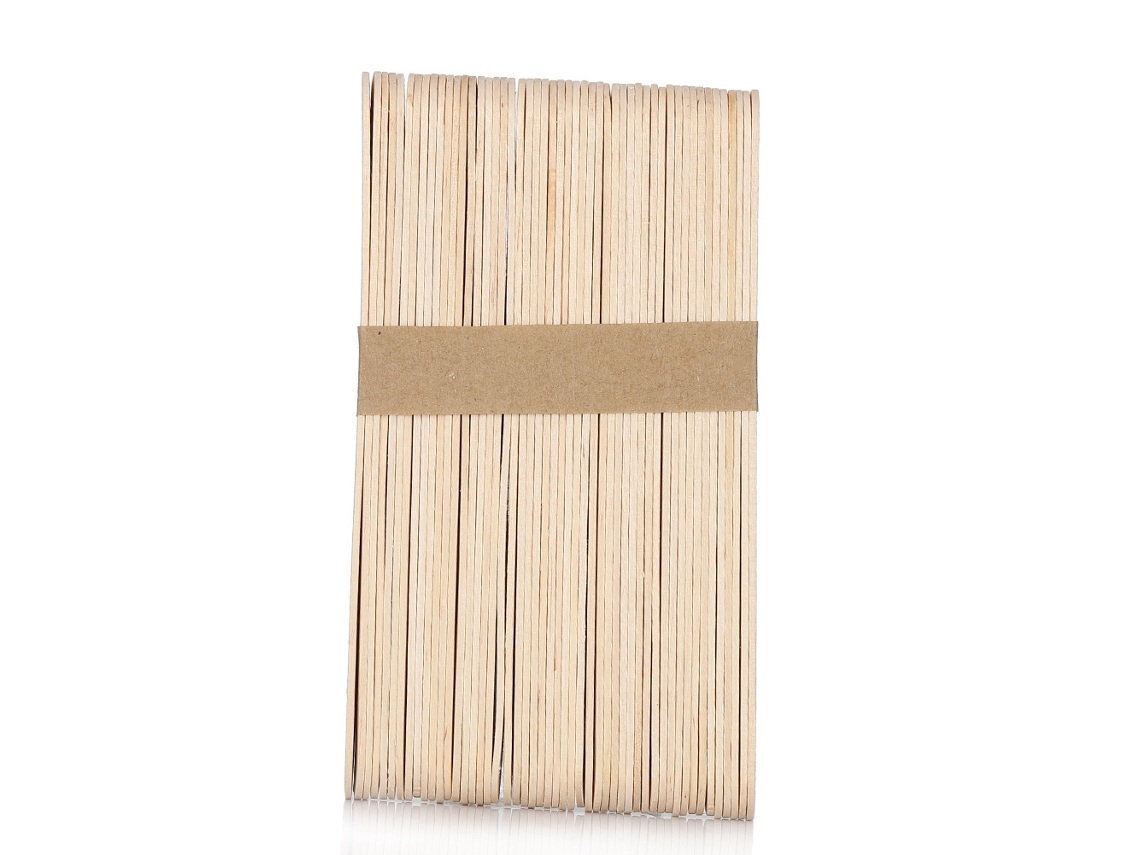 50 barras de cera de madera desmontables para la depilación.