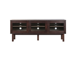 Mueble Tv Mdf Cristal Marron Oscuro 140x40x55cm