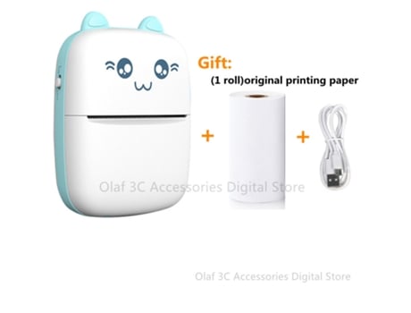 Mini impresora de etiquetas de gatos y osos, impresora térmica portátil de 200Dpi, impresión sin tinta, pegatinas de 57Mm para Ios y Android HHZ
