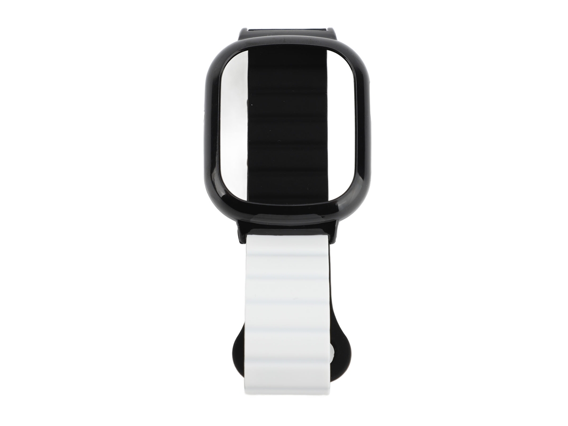 Correa Magnética Para Reloj Watch 4, Brazalete De Silicona Con Bisel De Policarbonato, Liberación Rápida, Blanco/negro.