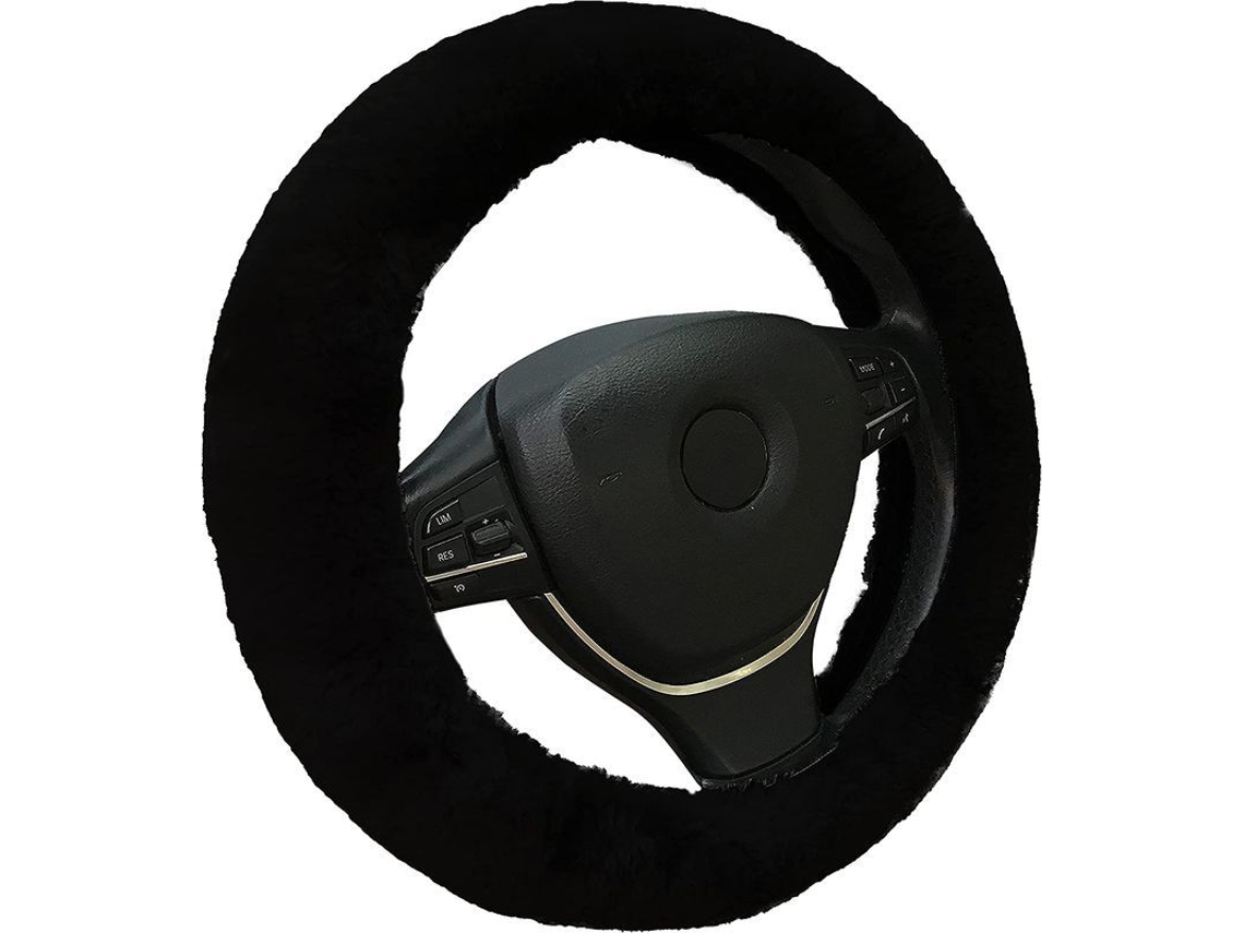 Casco Universal De Piel De Oveja Australiana Para Volante, 15 Pulgadas, Para Mujeres Y Hombres.