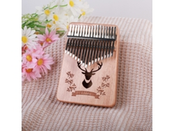 Piano de pulgar Kalimba de 17 teclas, madera de ciervo del bosque Siurn