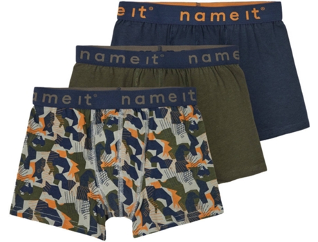 Conjunto de 3 Boxers NAME IT Algodón Niños (13-14 años - Multicolor)