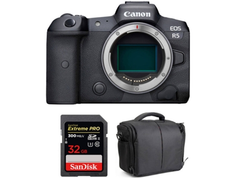 Kit Cámara CANON EOS R5 + SanDisk 32 GB + Bolsa (Full-Frame)