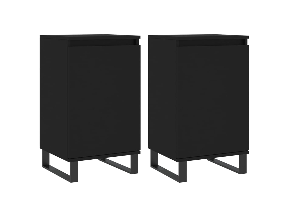 Conjunto de Aparadores 40x35x70 cm Derivados de Madera Negro MAISON EXCLUSIVE