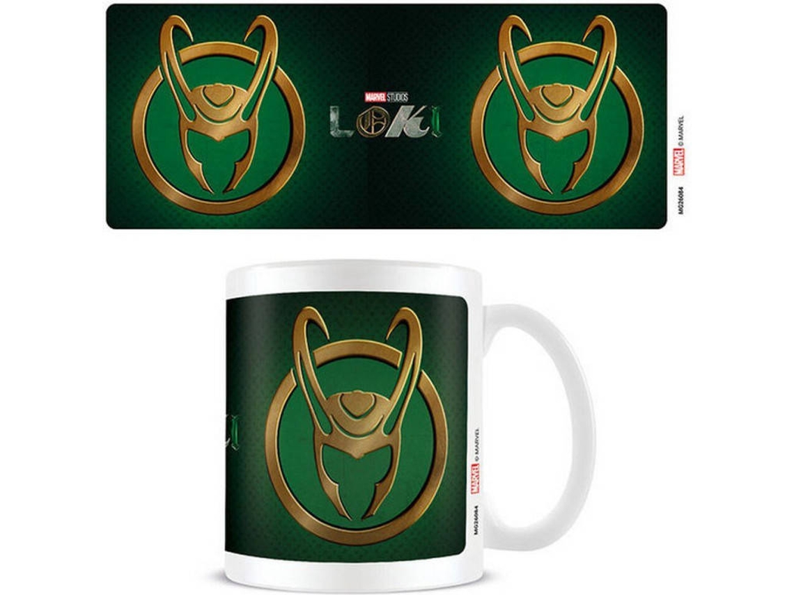 Taza PYRAMID INTERNATIONAL Loki diseño de casco Marvel (315 ml)