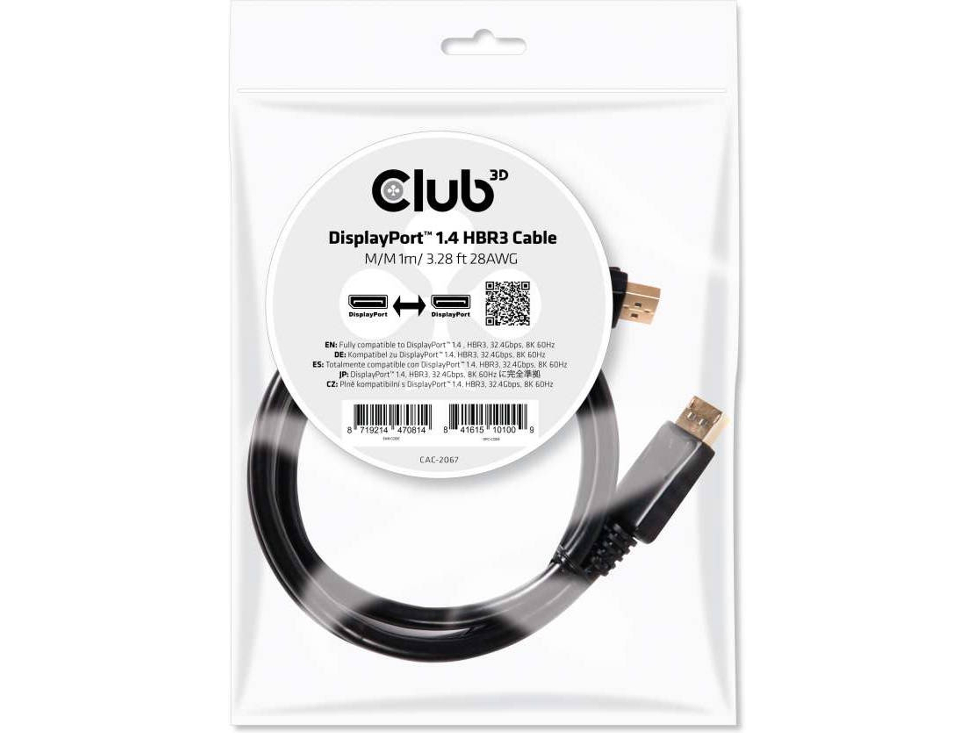 Cable de Datos CLUB3D (DisplayPort)