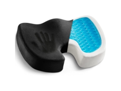 Cojín de gel para silla de oficina, alivia la ciática, color negro.