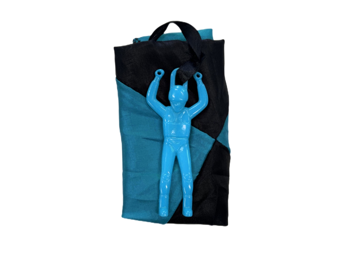 Paracaídas De Juguete Manual Para Niños, Ideal Para Jugar Al Aire Libre Y Mejorar Sus Habilidades Manipulativas - Azul