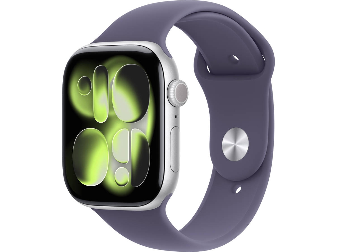  APPLE Watch Series 11 GPS 46 mm Plata Aluminio con Correa Deportiva Niebla Lila(Tamaño S/M)