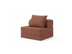 Sofá Modular 1 Lugar Convertible Liso Terracota