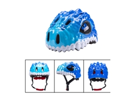Niños Bicicleta Equilibrio Polea Monopatín Equipo De Protección YUYSAN Casco De Dinosaurio AzulS51-54cm