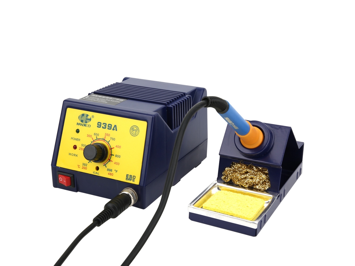 Estación de soldadura industrial antielectrostática con indicador