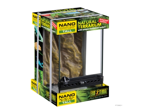 Terrario de vidrio para reptiles EXO TERRA Nano/Tall, 16L, 22x22x33cm