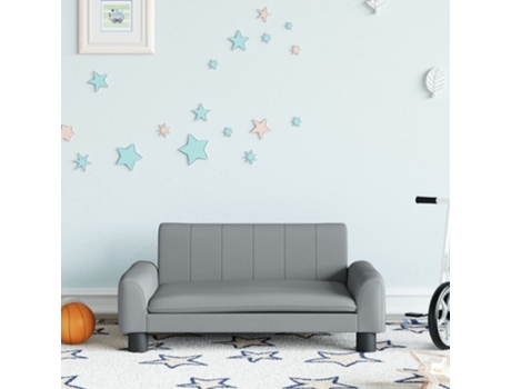 MAISON EXCLUSIVE - Sofá para niños de tela gris claro 70x45x30 cm