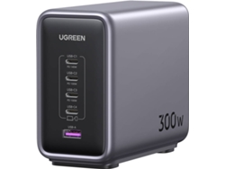 Cargador Desktop UGREEN Nexode Pro Fast Charger (160 W - 1 Puerto USB-A - 4 Puertos USB-C - Gris)