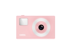 Cámara digital portátil HD que graba videos con luz de relleno Cuich (rosa)