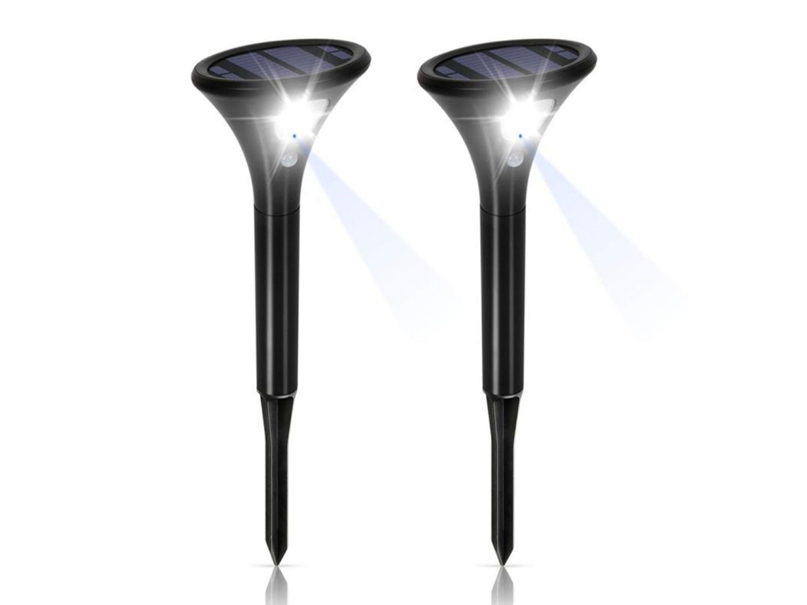 Sensor De Movimiento Para Luz Solar, 2 Unidades, Para Exteriores, Luz Blanca Cálida.