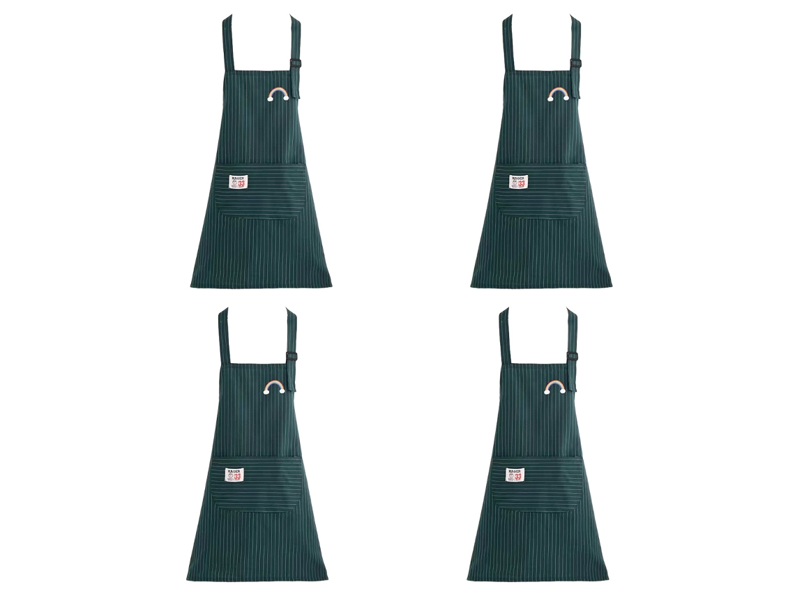 Delantal De Algodón Femenino Para Cocina, 4 Piezas, Moda, Para Trabajo En Restaurante, Para Cocinar