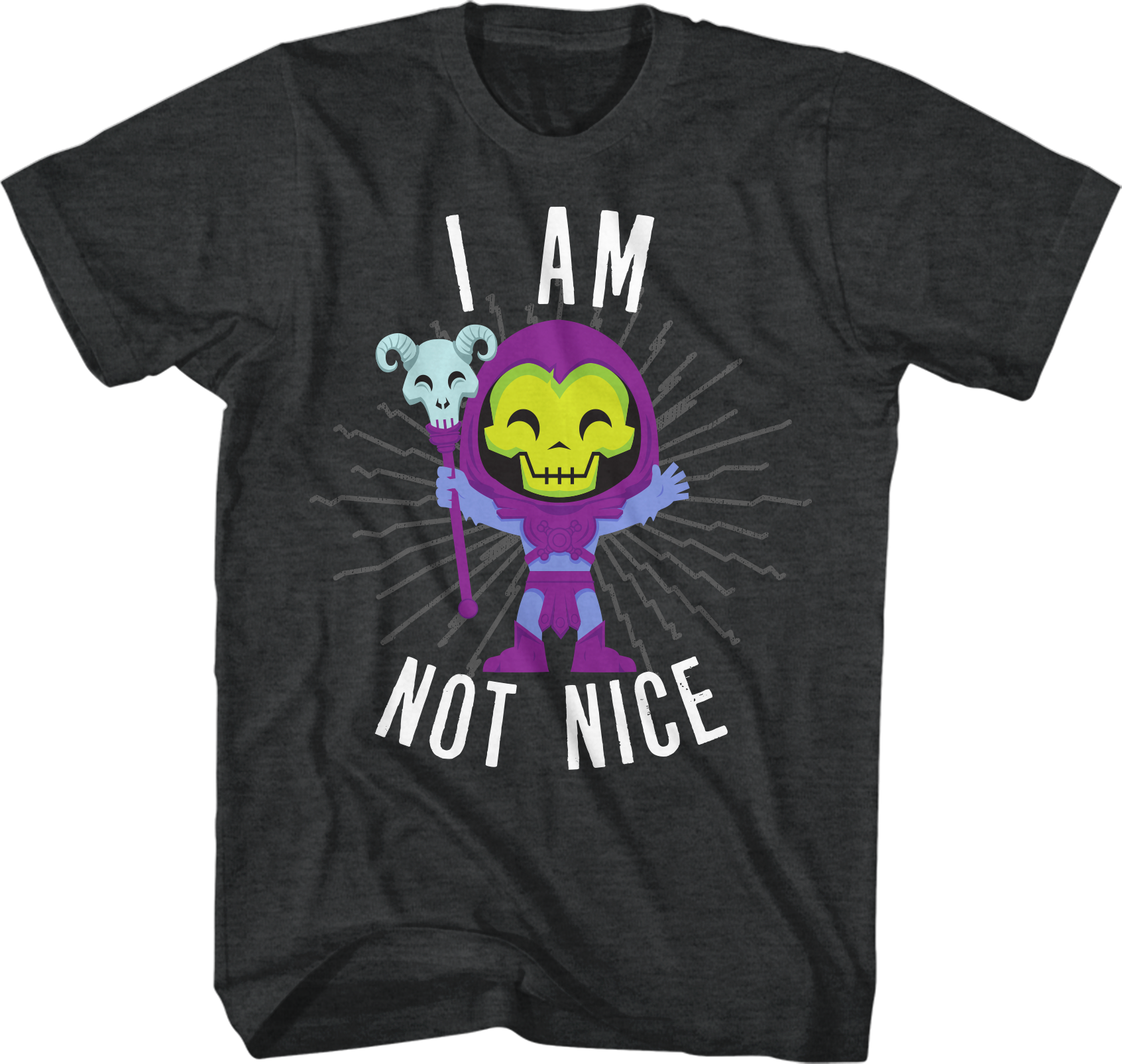 Camisetas Unisex DEEPSTONE Skeletor I Am Not Nice Masters of the Universe brezo negro (XXL)