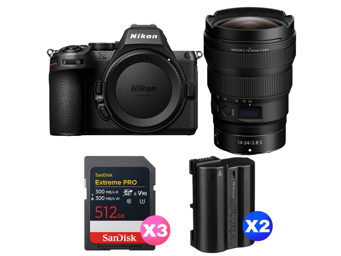 Z5 II + 14 24mm F/2.8 S + 3 Sandisk 512gb Extreme Pro UHS II SDXC + 2 Nikon EN EL15C + Ebook “20 consejos para fotos impresionantes” NIKON