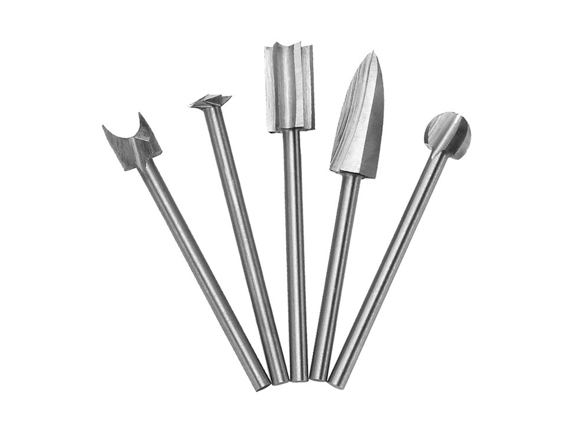 Juego De 5 Brocas De Acero Hss Para Grabado En Madera - Herramientas De Bricolaje - Tamaños 3x5/3x6/3x8