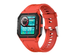 Reloj inteligente resistente al agua con reproducción de música, monitor de frecuencia cardíaca y presión arterial (rojo)