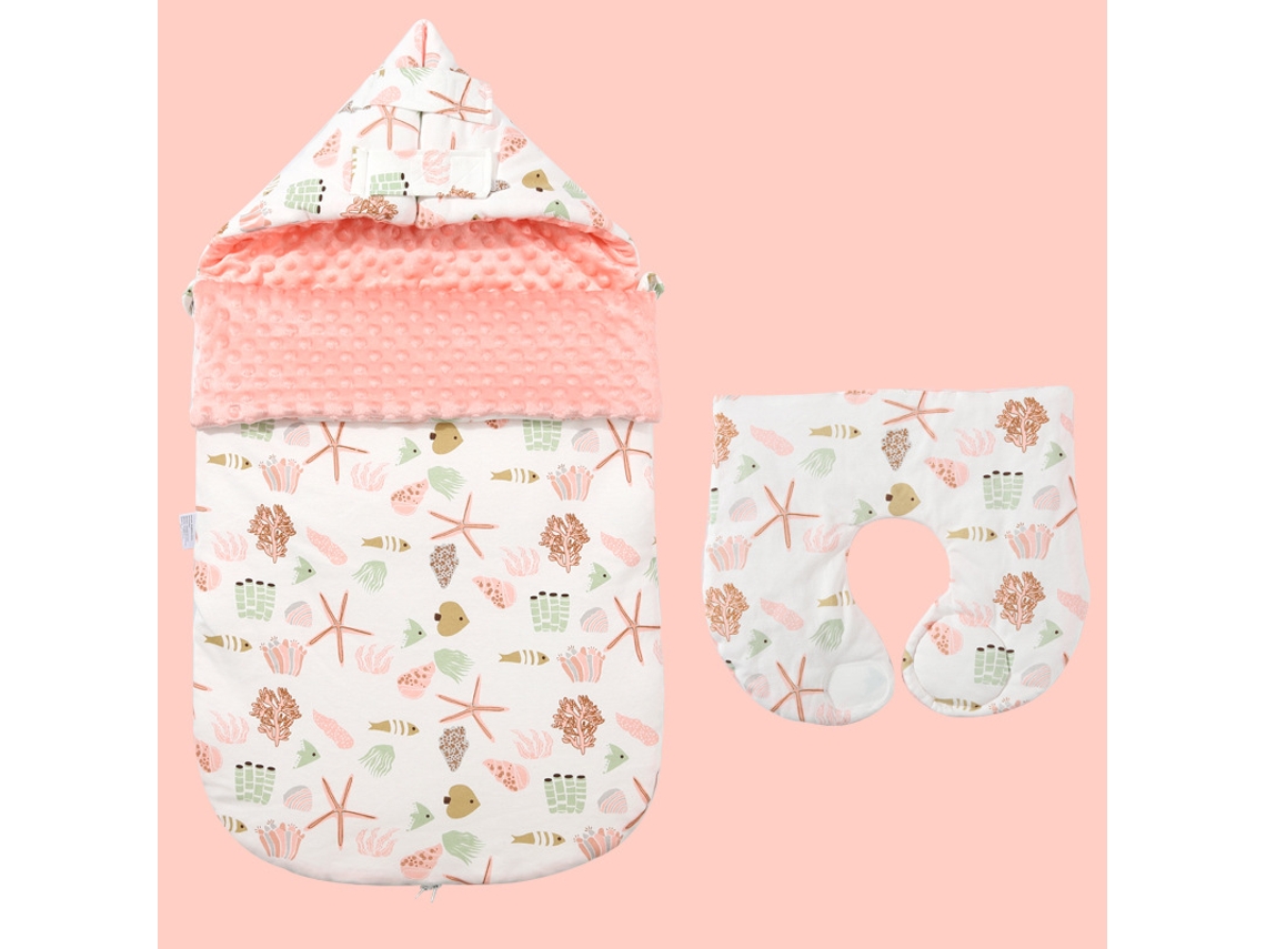 Saco de dormir para cochecito de bebé, cálido saco de dormir de invierno para evitar sobresaltos, con doble cremallera (océano 88 x 46 cm)