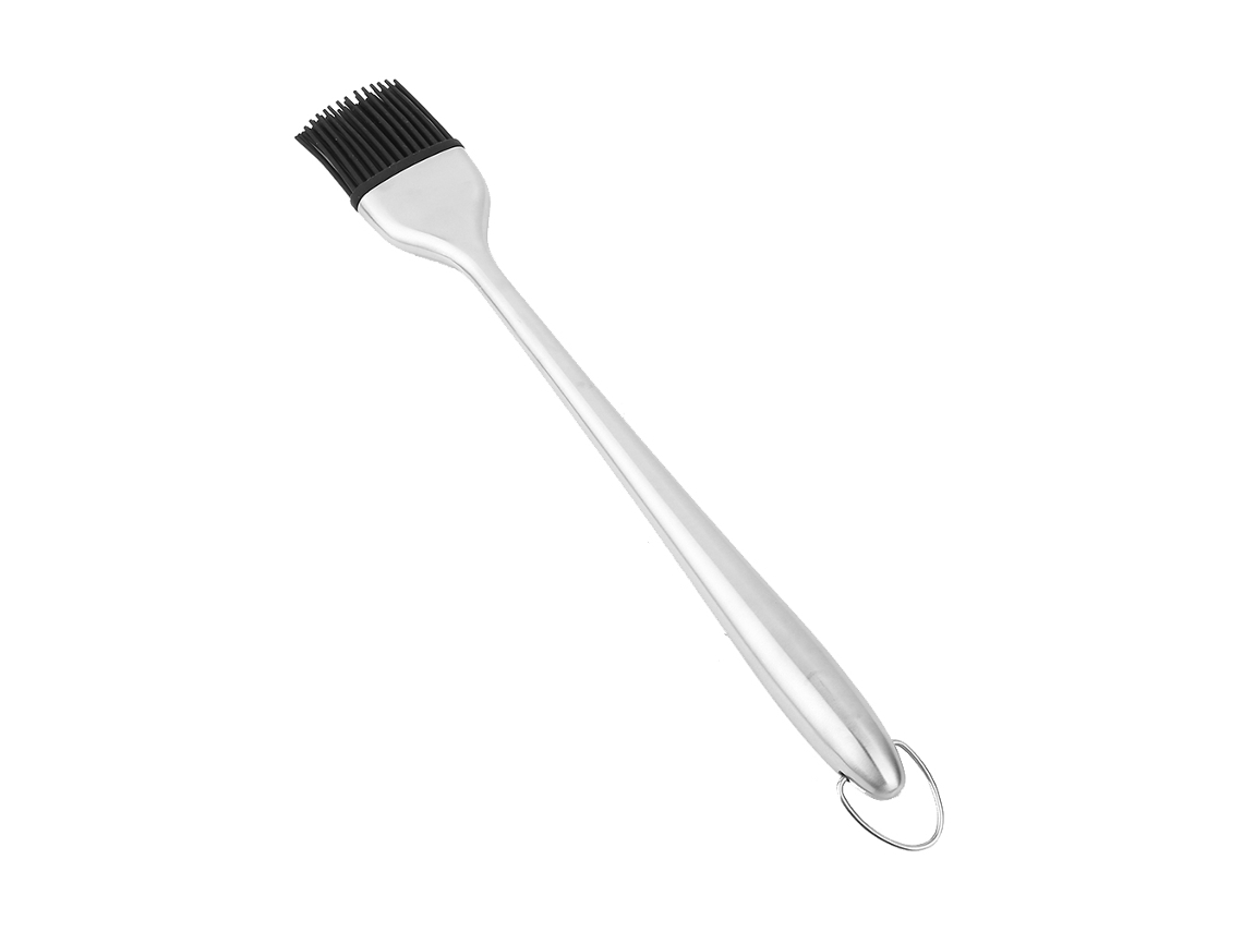 JILLIOPER Cepillo para Barbecue de Acero Inoxidable con Mango - Accesorio de Cocina para Asados y Barbacoa